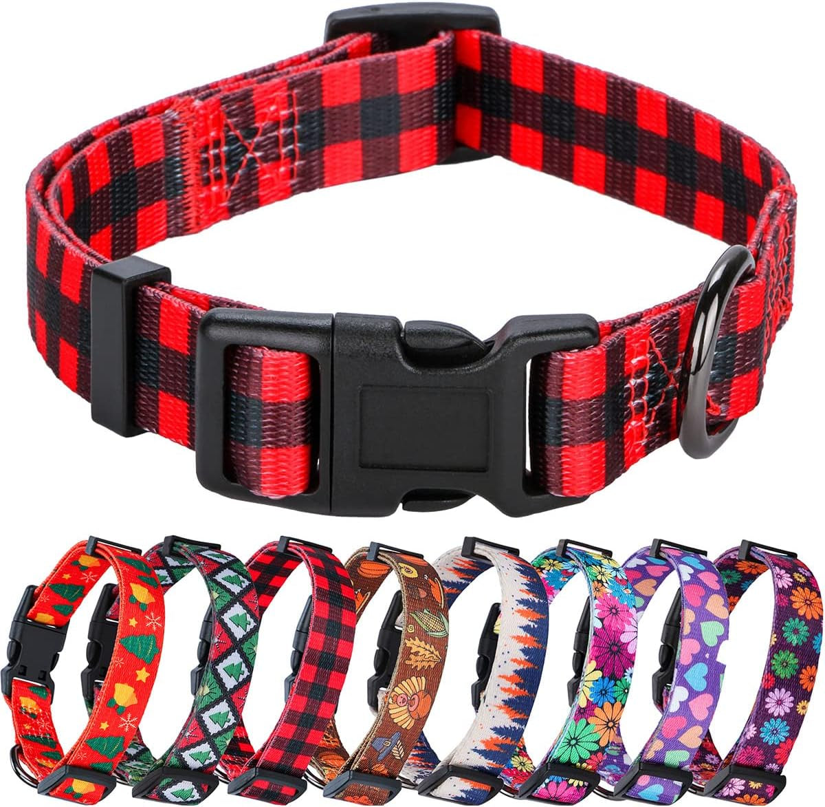 Daisy Girl Dog Collars, Floarl Design for Small Dogs, Purple