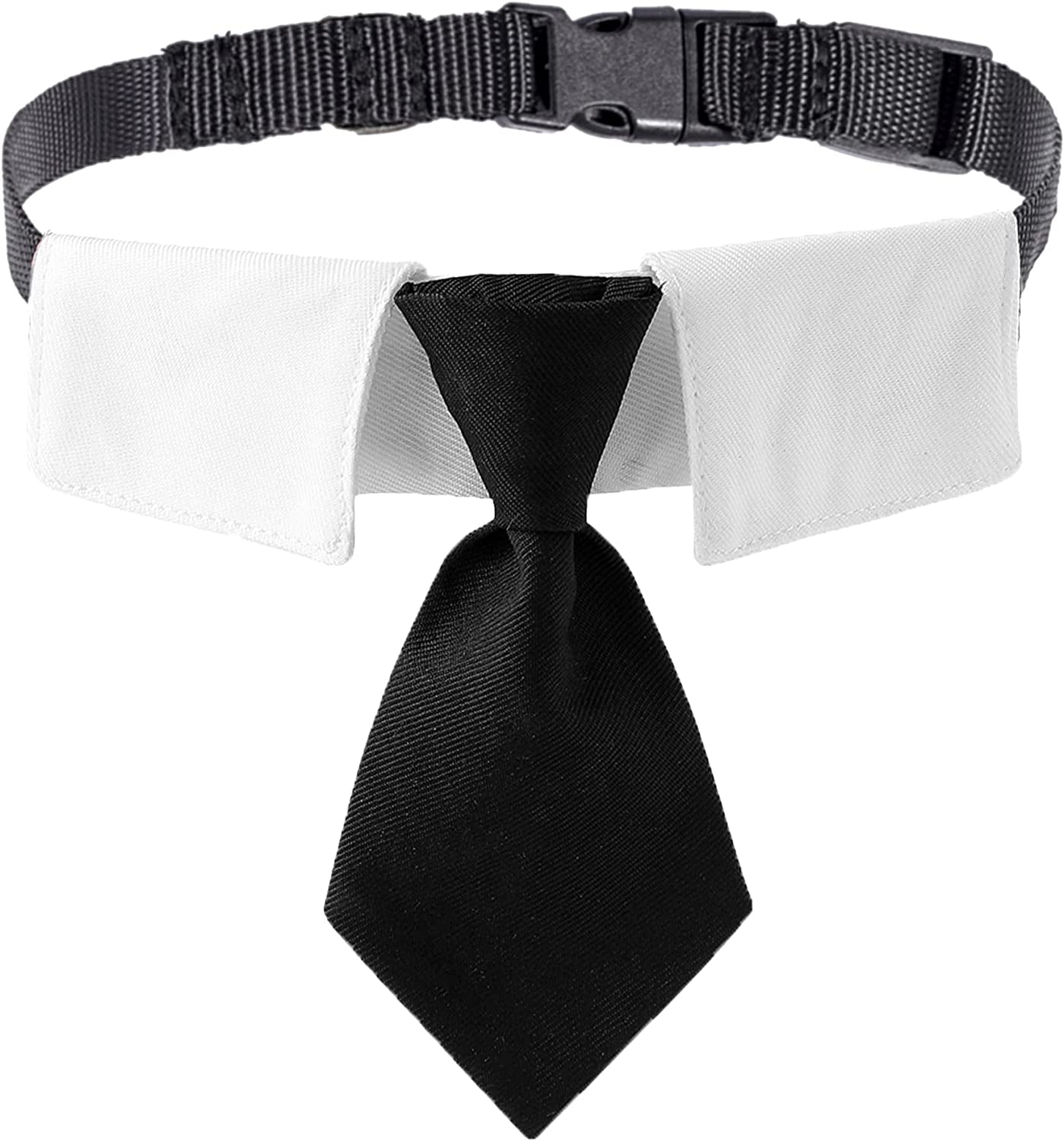 Formal Dog Tuxedo Wedding Pet Bandana Collar with Bow Tie, Adjustable Pet Bowtie Collar Bandana for Large Dog (Large)