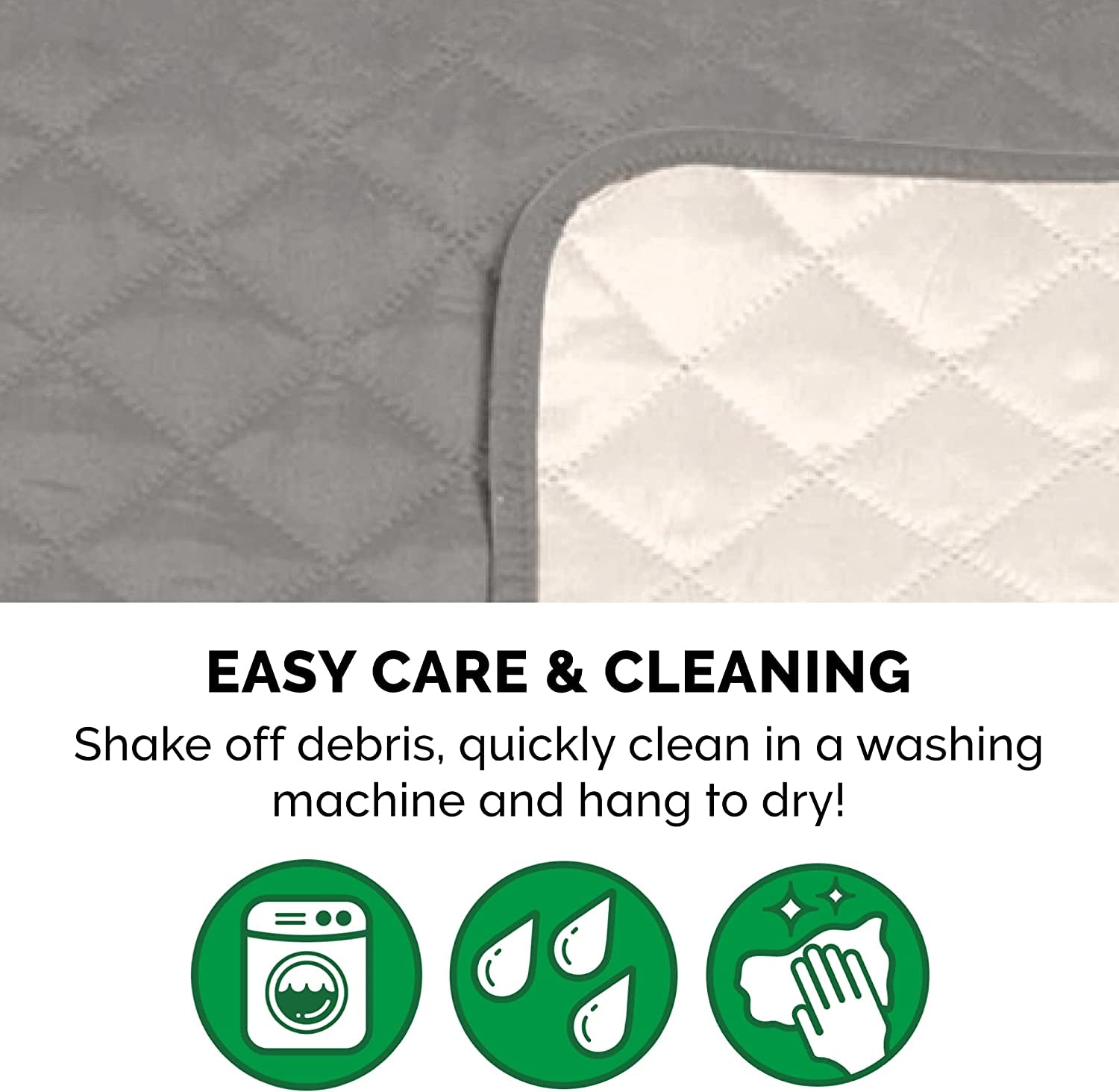 Water-Resistant Sofa Cover for Dogs & Cats, Reversible Couch Protector with Secure Straps and Pinsonic Quilted Fabric, Machine Washable Couch Cover, Large Sofa, Gray/Mist