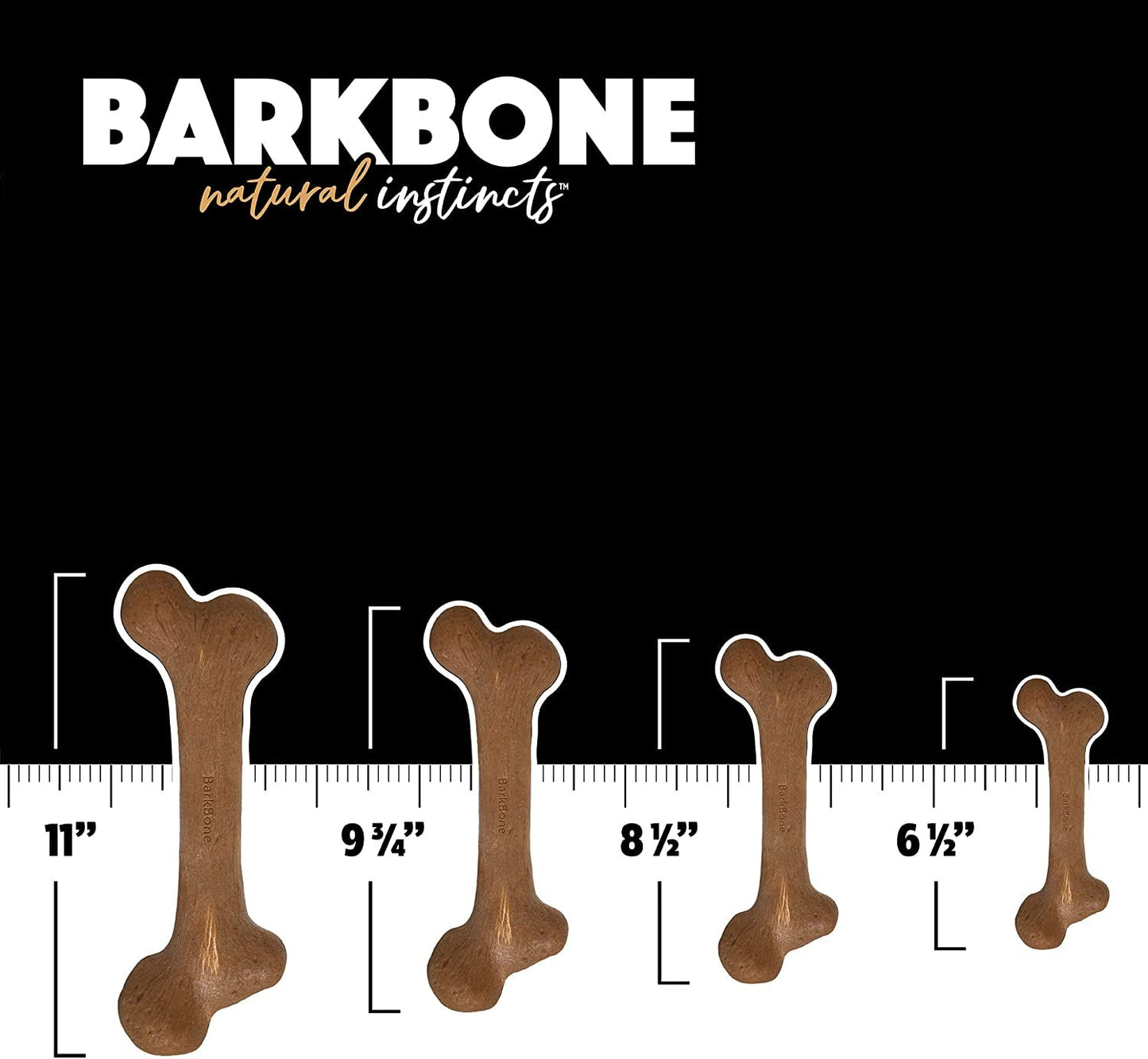 Dinosaur Barkbone - Nylon Dog Bone for Aggressive Chewers - Bacon Flavor - 8.5"