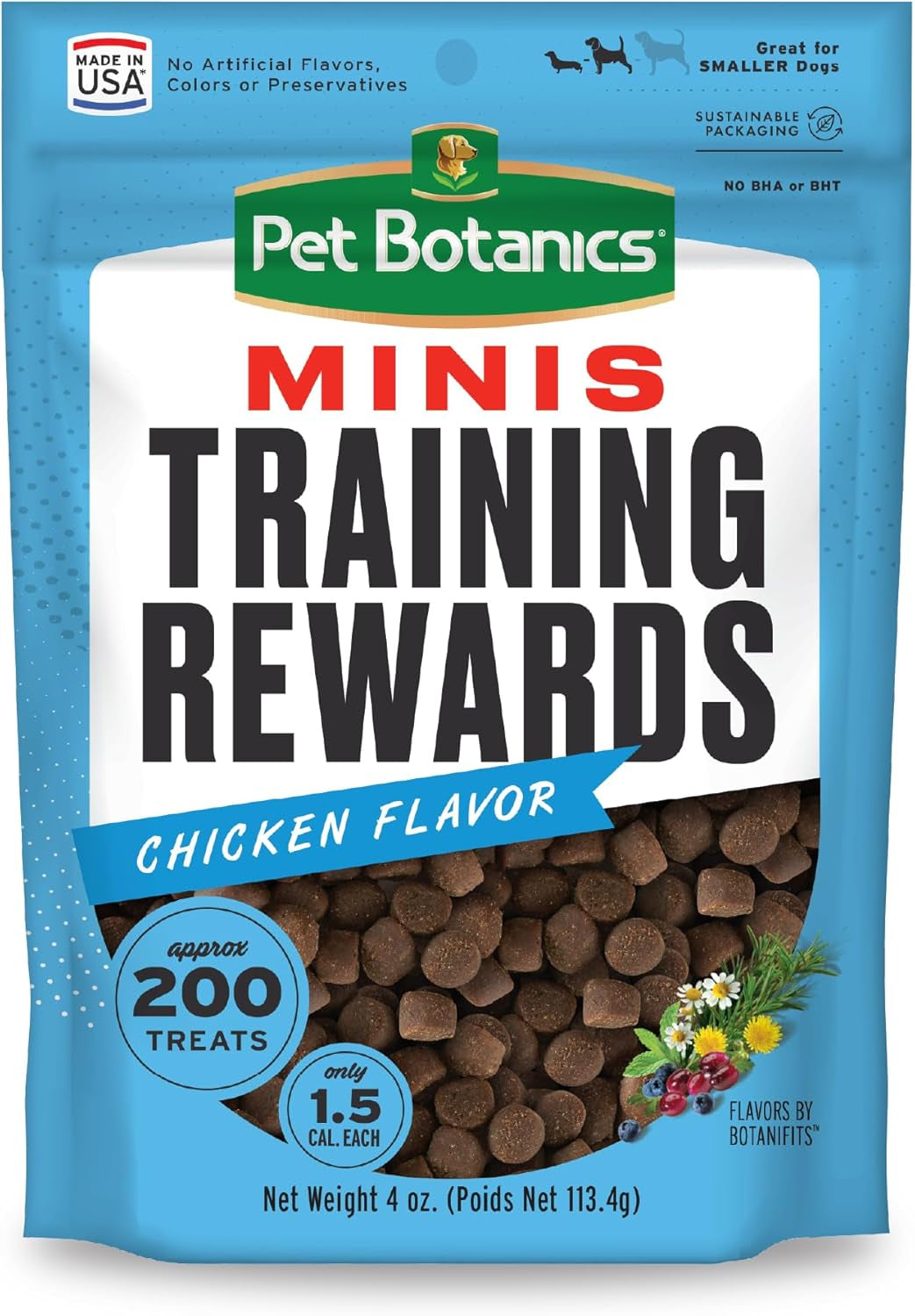 10 Oz. Pouch Training Reward Mini Soft & Chewy, Chicken Flavor, with 500 Treats per Bag, the Choice of Top Trainers