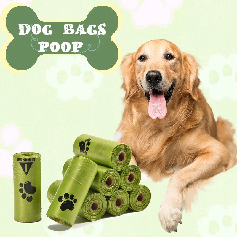 Biodegradable Pet Waste Bags - Extra Thick Poop Bags for Dogs & Cats, Portable Roll with Dispenser, Eco-Friendly & Lea
