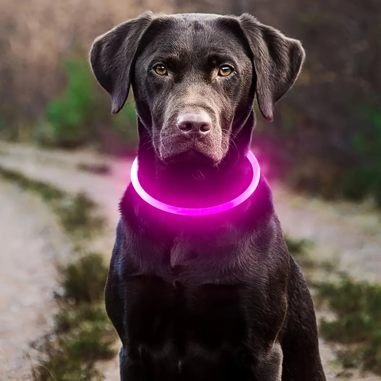 Pet Dog LED Light Collar Luminous Anti-Lost Dog Collar USB Charging Dog Necklace Collar Large Medium Small