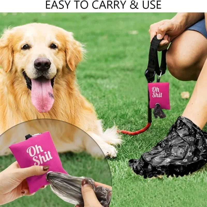 Fun Portable Pet Poop Bag Dispenser with Metal Hanging Buckle - Dog and Cat Poop Storage Garbage Bag Pet Cleaning Accessories