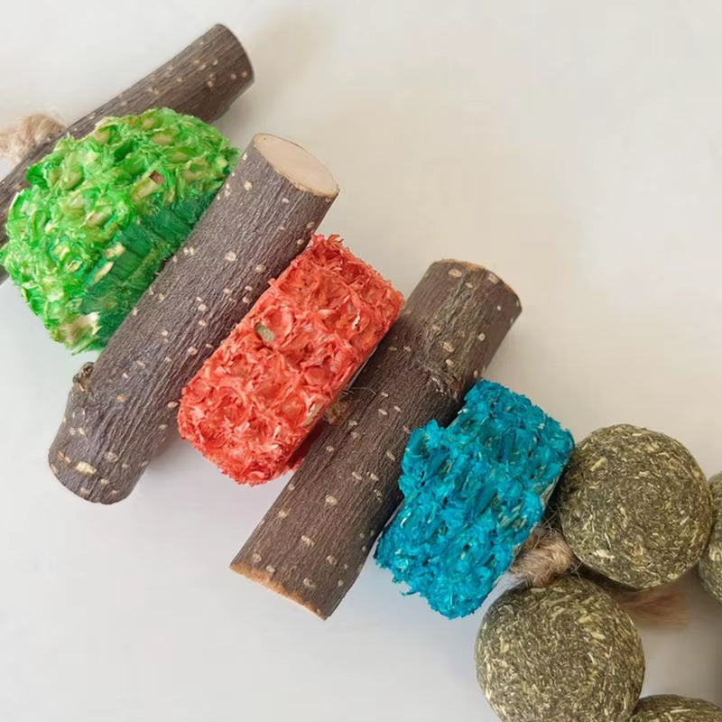 Guinea Pig Chew Toys Healthy Teether Oral Care Wooden Hamster Chews Pet Supplies Funny Hamster Toy for Hedgehogs Degus