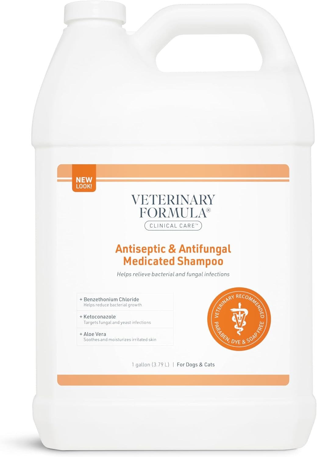 Clinical Care Antiseptic and Antifungal Medicated Shampoo for Dogs & Cats, 16 Fl Oz – Helps Alleviate Scaly, Greasy, Red Skin – Paraben, Dye, Soap-Free (1 Pack)