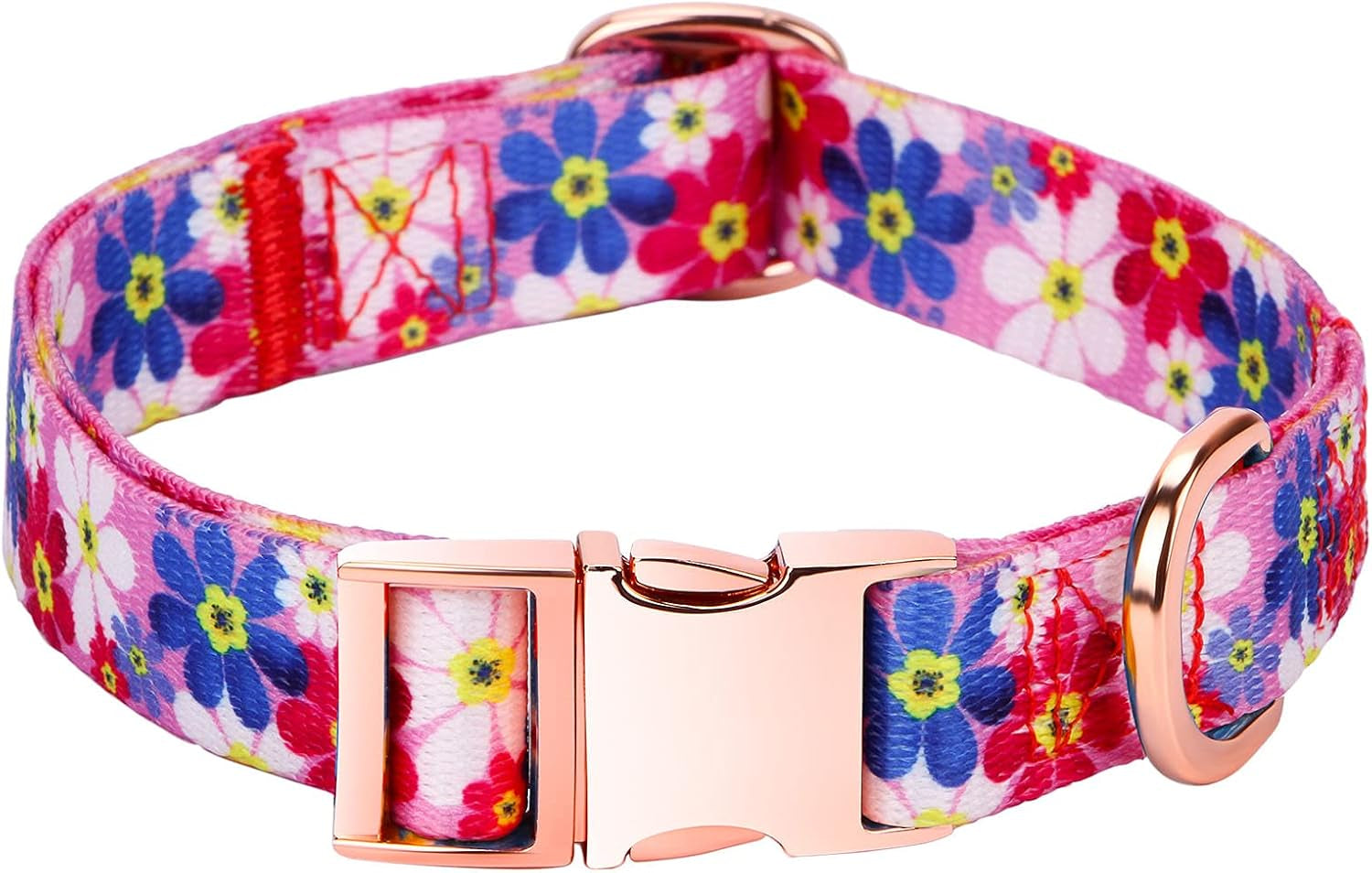 Daisy Girl Dog Collars, Floarl Design for Small Dogs, Purple