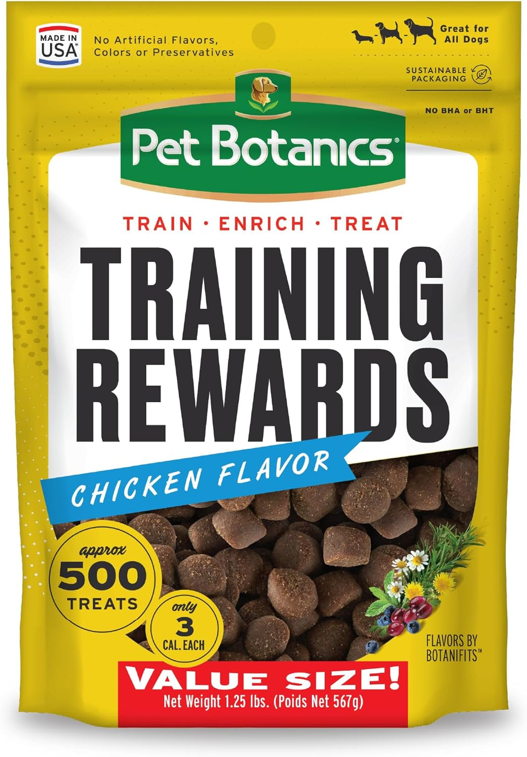 10 Oz. Pouch Training Reward Mini Soft & Chewy, Chicken Flavor, with 500 Treats per Bag, the Choice of Top Trainers