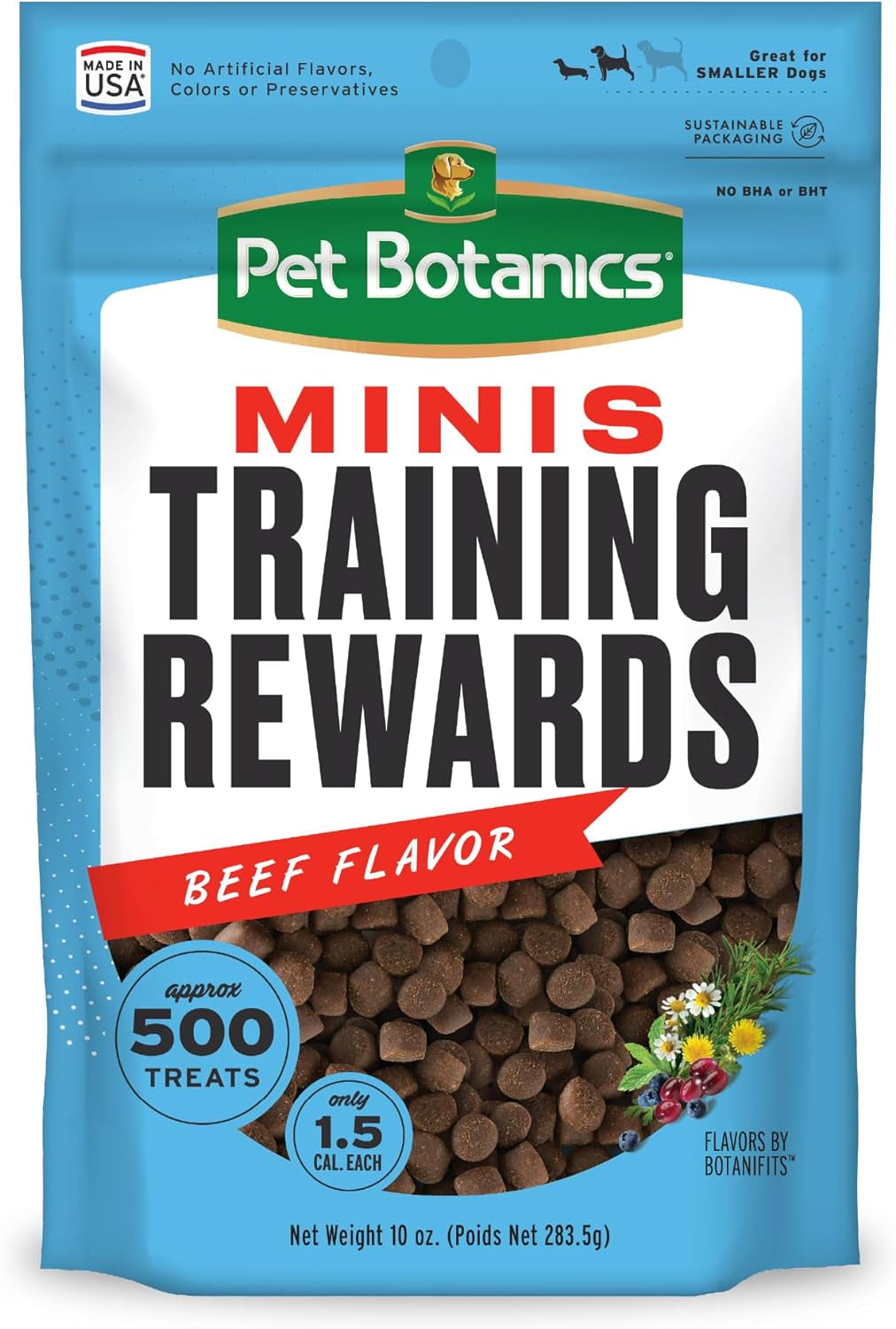 10 Oz. Pouch Training Reward Mini Soft & Chewy, Chicken Flavor, with 500 Treats per Bag, the Choice of Top Trainers